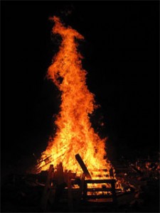 In ancient times news that the new moon had been officially sighted would be spread by using bonfires as signals.