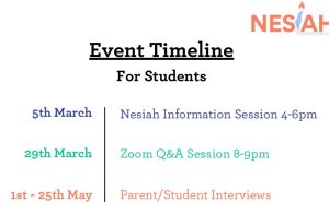 Nesiah Student Event Timeline